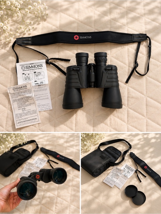 Simons Other - Simons ProSport 10x50 Black Binoculars with Neck Strap, Case and Caps
